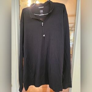 Cutter & Buck Black Quarter-Zip Pullover Drytec 50+ Upf XL Extra Large